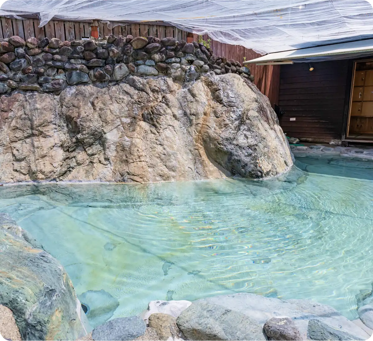 Obinata no Yu private outdoor onsen with Japan Alps views
